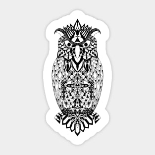 mr owl in ecopop pattern aesthetic art Sticker